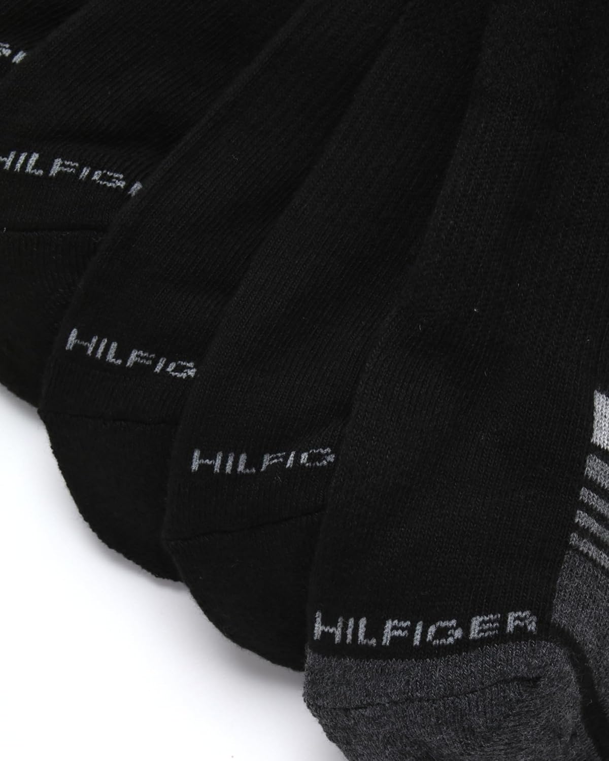 Мужские носки Tommy Hilfiger с низкой посадкой - 12 пар спортивных носков для бега, влагоотводящих и невидимых (размеры: 7-12), Black Multi — фото 4