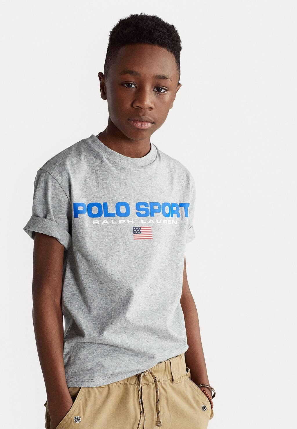 

Футболка с принтом Polo Ralph Lauren, цвет andover heather