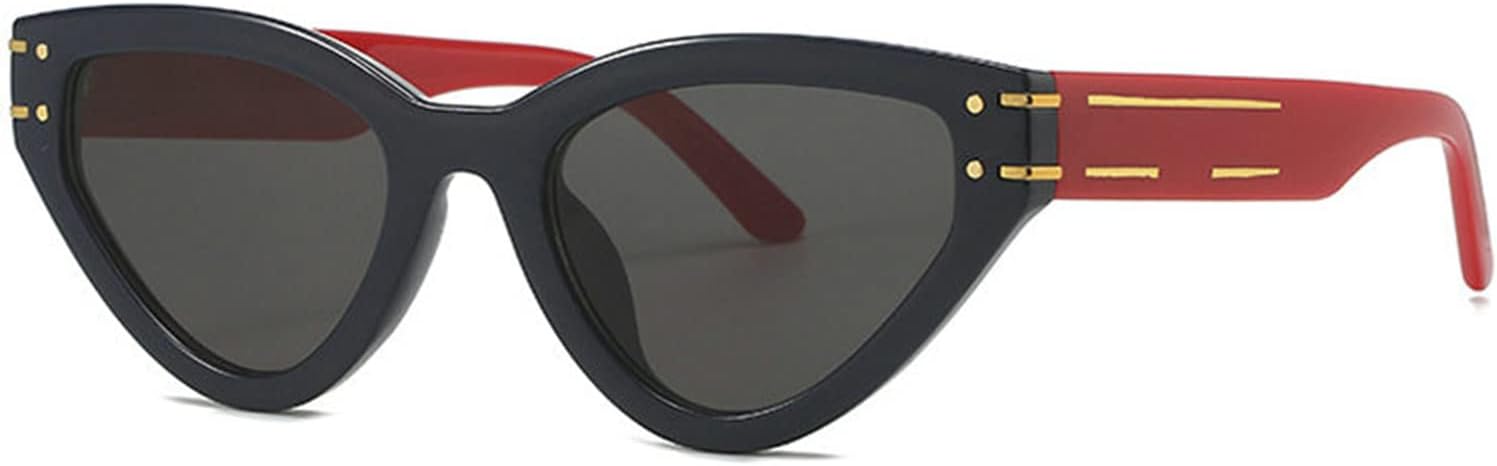 

Солнцезащитные очки Willochra в стиле ретро «кошачий глаз» для женщин с заклепками и градиентным переходом цвета, модные солнцезащитные очки для мужчин с леопардовым принтом и красными линзами, Red