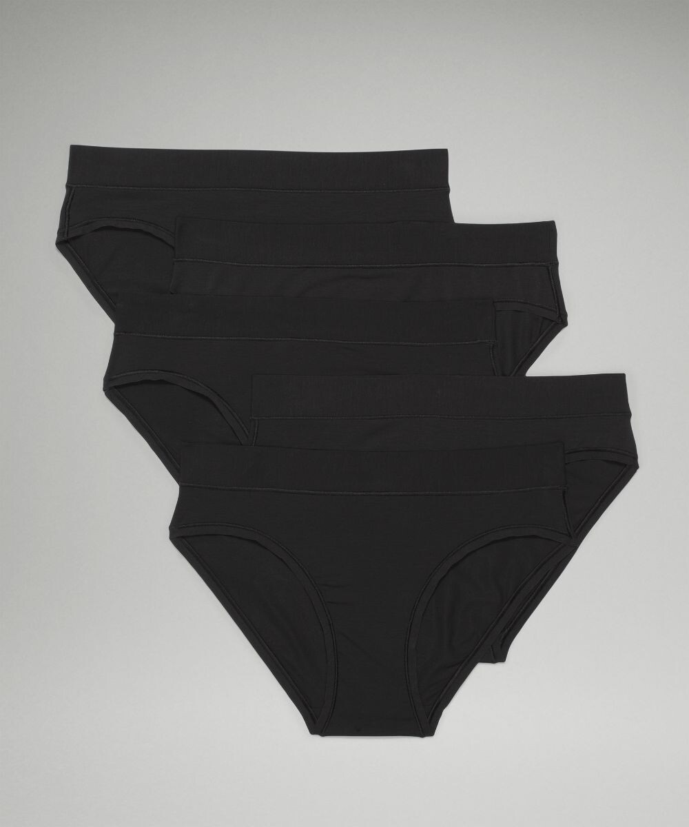 

Комплект нижнего белья бикини со средней посадкой UnderEase 5 шт. Lululemon, черный