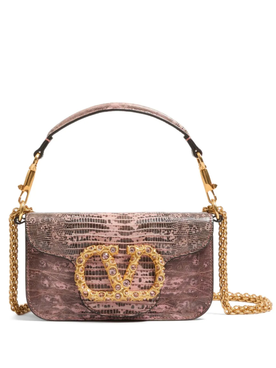 

Valentino Garavani маленький клатч Locò, розовый