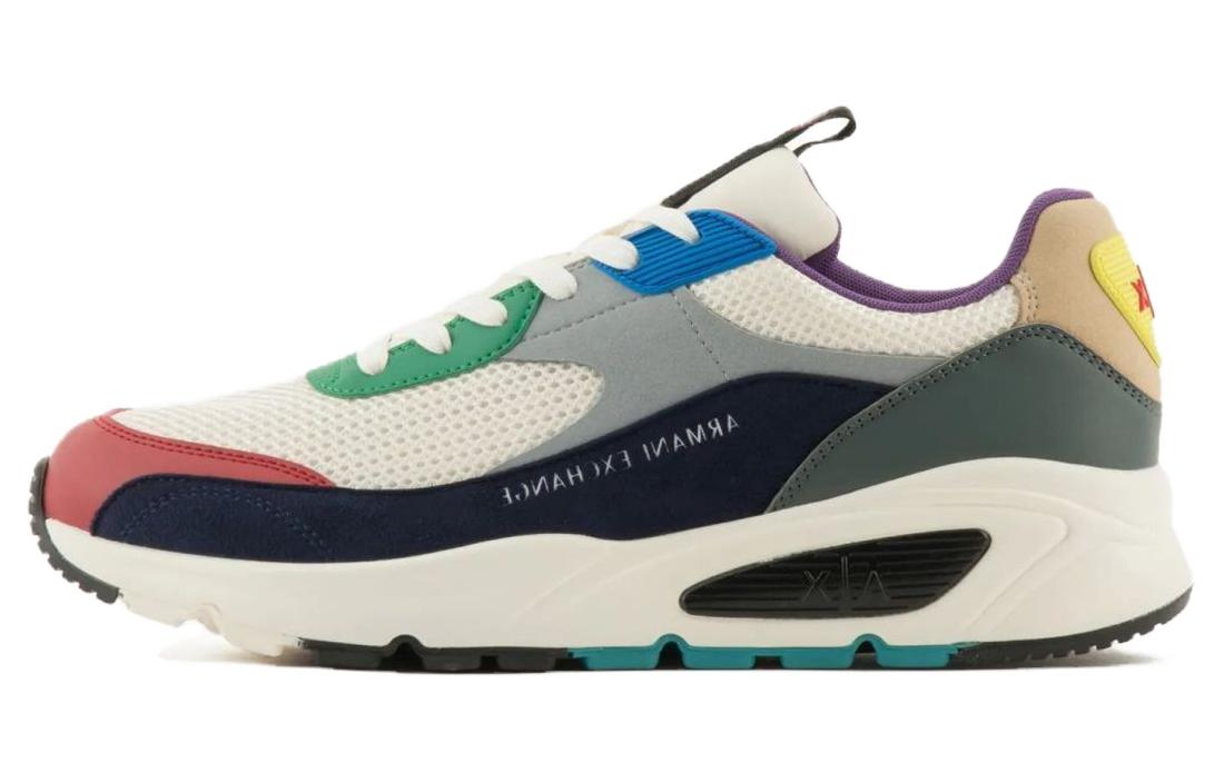 

Кроссовки ARMANI EXCHANGE мужские низкие бело-серо-черные