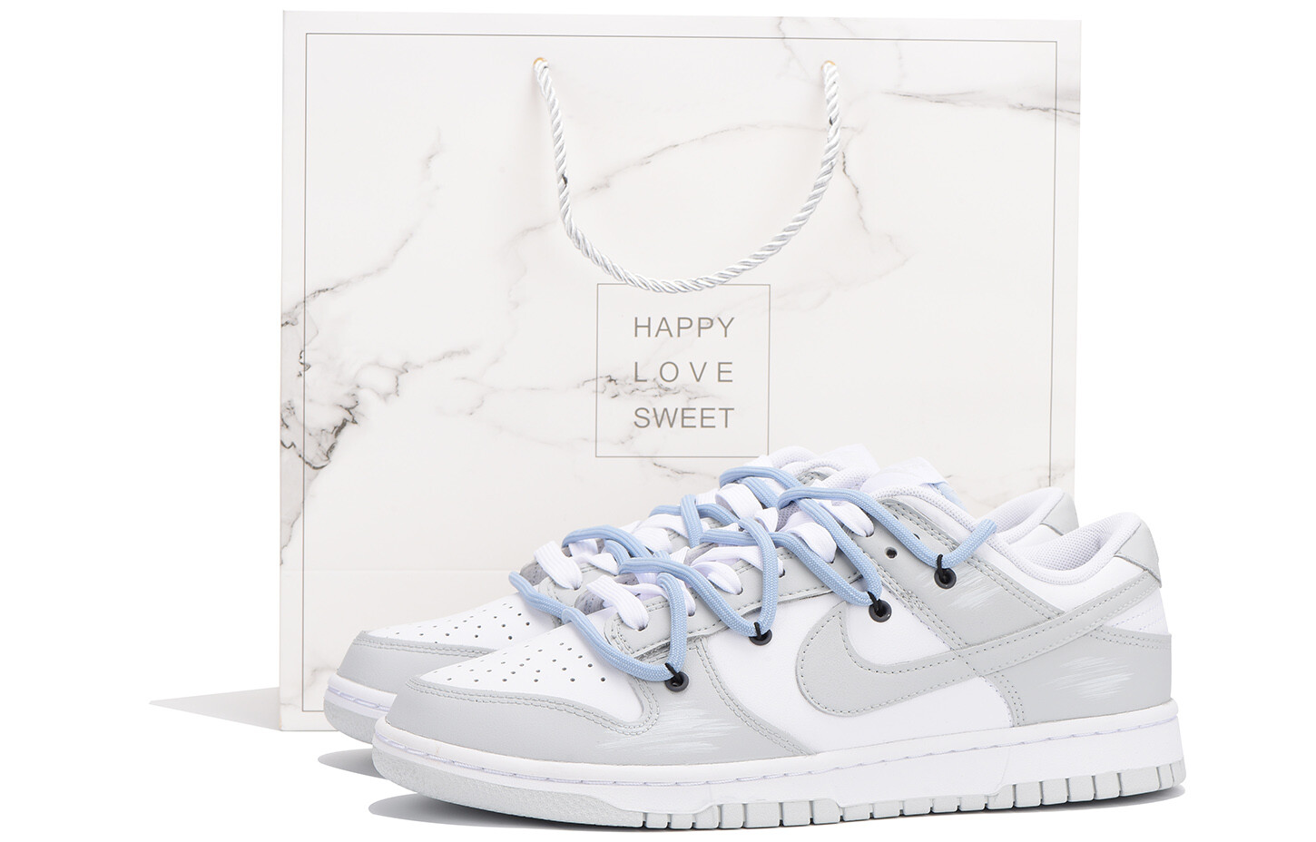 

Кроссовки Nike Dunk Skateboard Shoes Men Low-Top White Gray