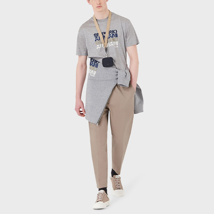 Футболка SS22 мужская серая EMPORIO ARMANI, серый — фото 4