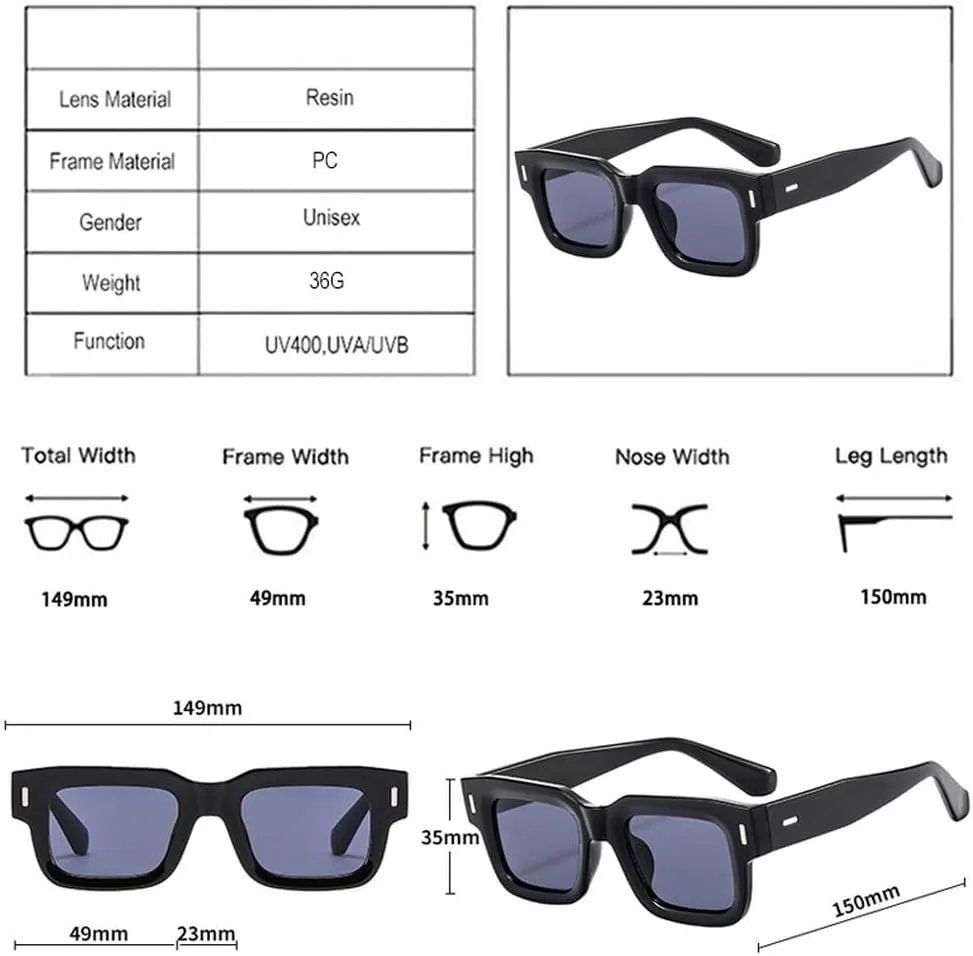 

Ретро-солнцезащитные очки серого цвета для женщин и мужчин, модная оправа, очки-очки для мужчин, защита от УФ-излучения UV400, заклепки generic, Tea Transparent