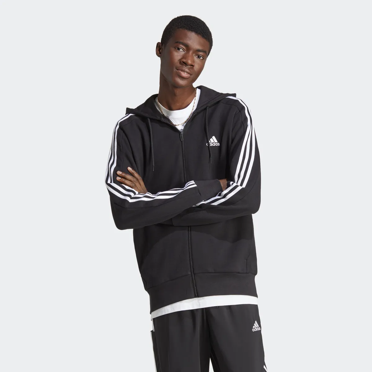

Толстовка Adidas Sportswear с капюшоном "M 3S FT FZ HD", белый