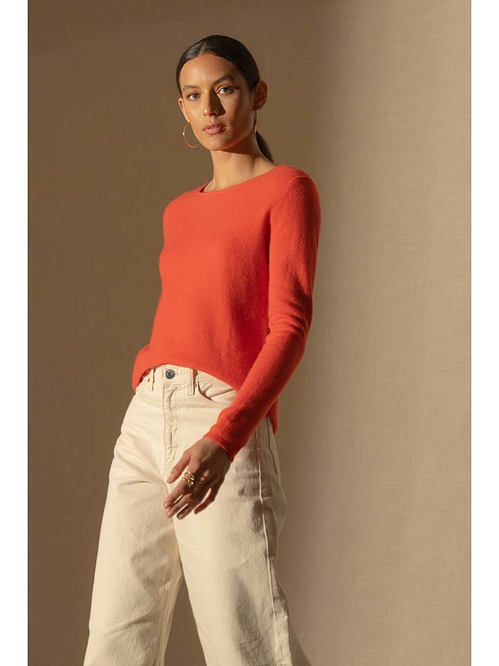 

Perfect Cashmere Кашемировый свитер "Опра" оранжевого цвета