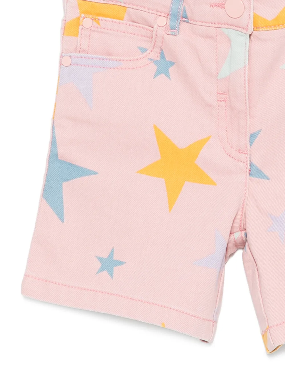 Шорты с принтом в виде звезд Stella Mccartney Kids, розовый — фото 3
