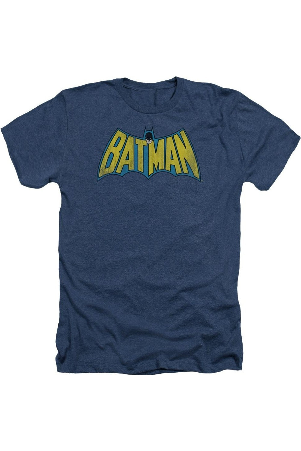 

DC Comics Классический логотип Бэтмена для взрослых Heather Tee / Футболка Gildan, темно-синий