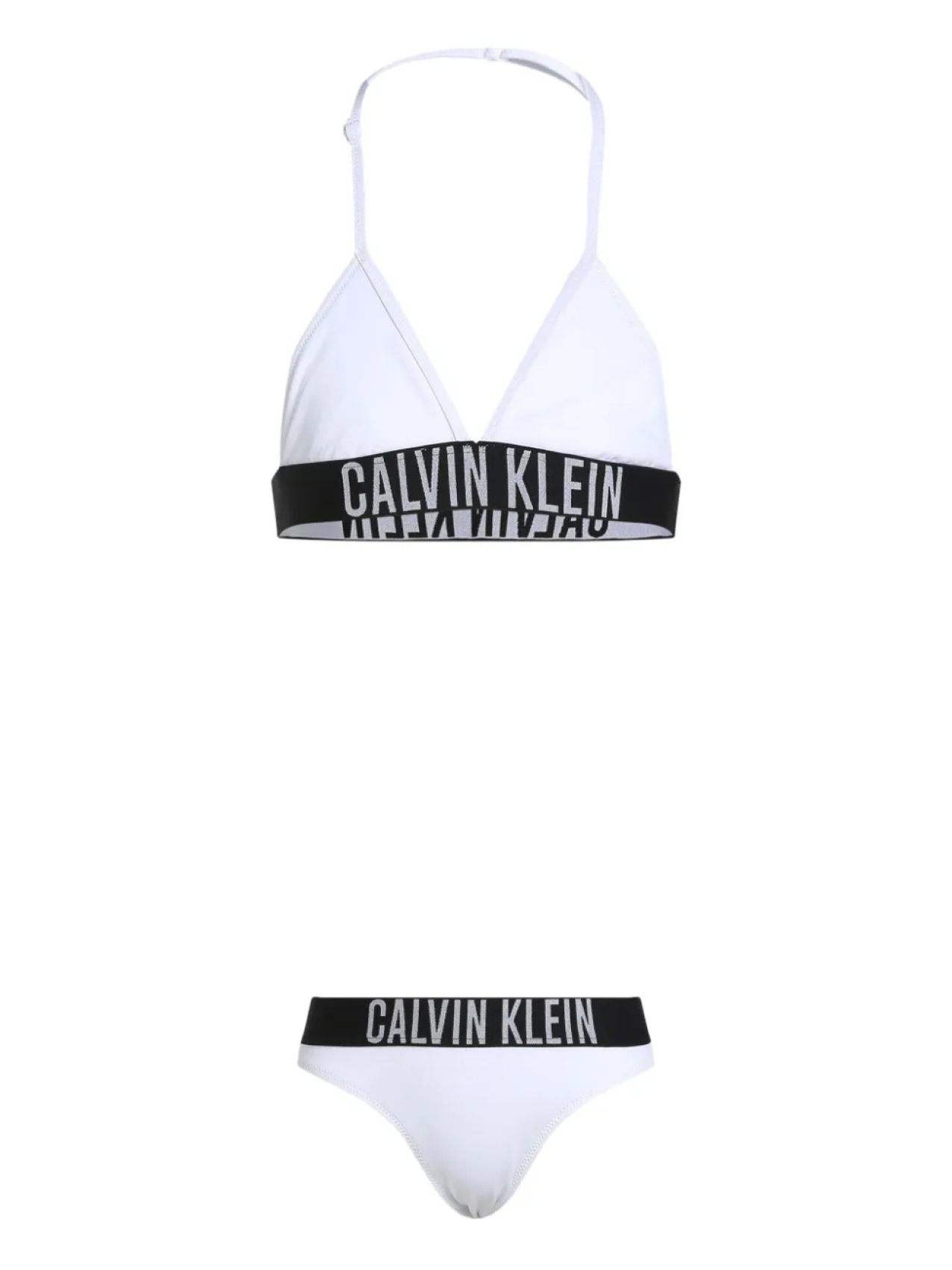 

Бикини с логотипом и поясом под резинкой Calvin Klein Kids, белый
