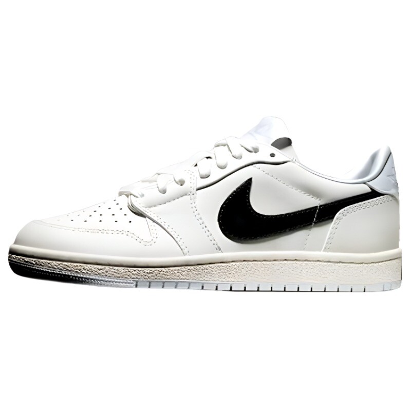 Кроссовки Air Jordan 1 Vintage Basketball Shoes Men Low-top White/Black, белый/черный