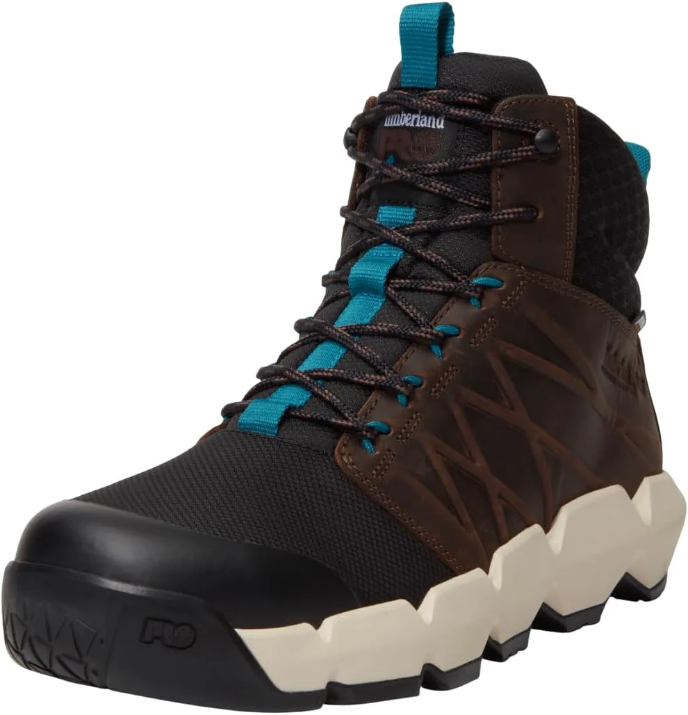 

Мужские кроссовки-ботинки Timberland PRO Morphix 6" с композитным защитным носком, водонепроницаемые, в индустриальном стиле, для повседневной носки, коричневый/синий