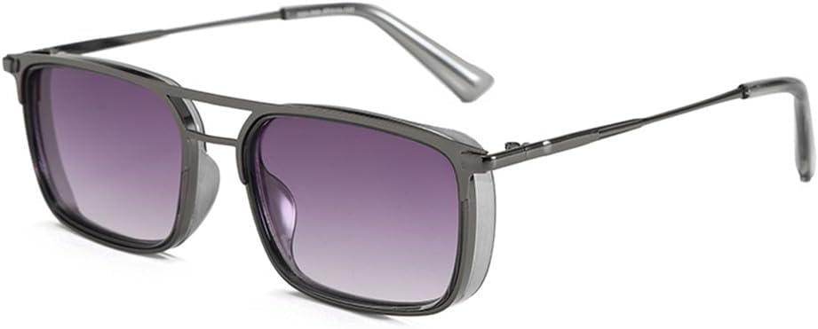 

Женские прямоугольные солнцезащитные очки с металлическим плоским верхом и двойной перемычкой, мужские солнцезащитные очки для активного отдыха и рыбалки, защита от УФ-излучения UV400 VFDHN, C03 Blue