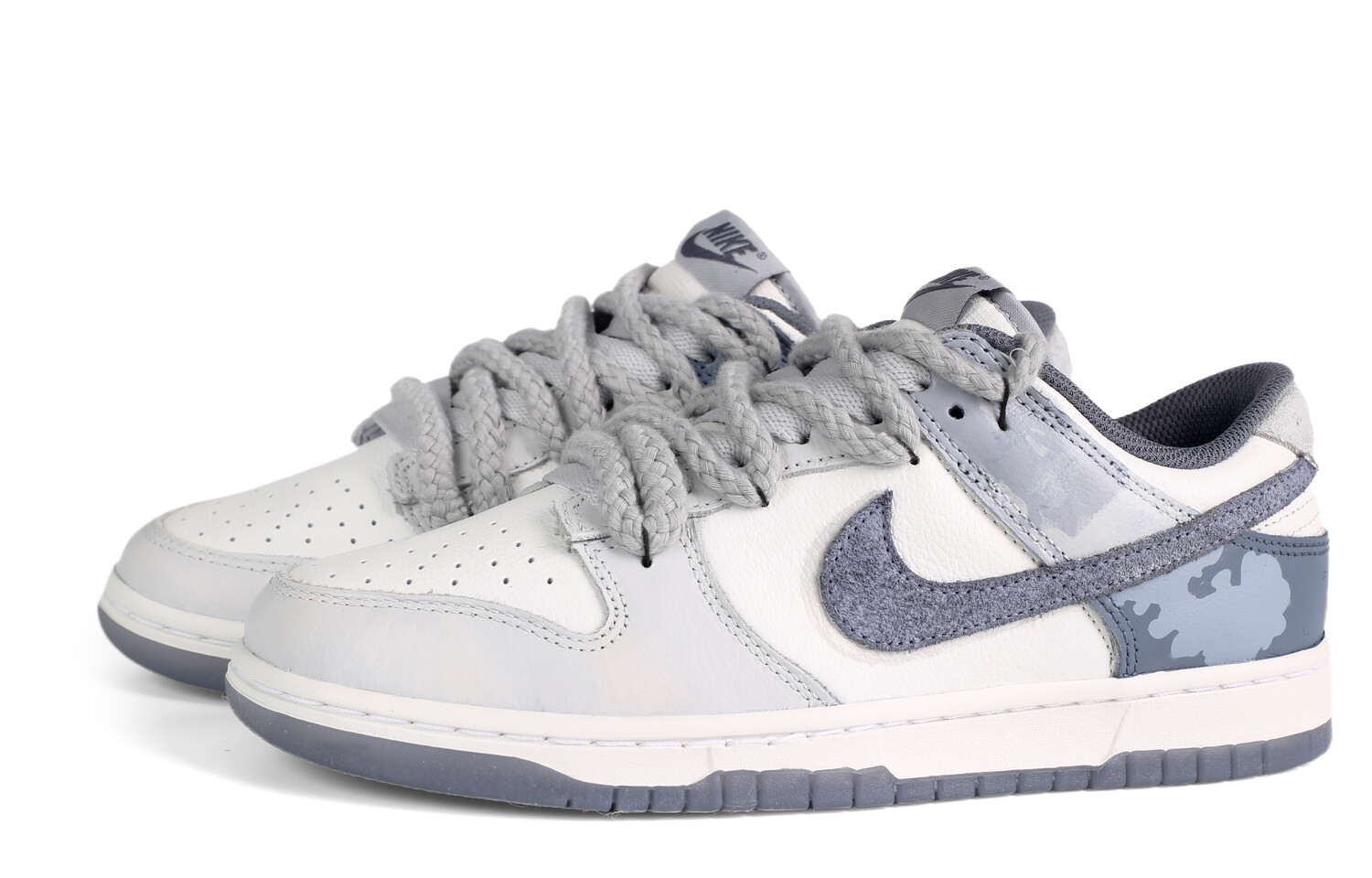 

Кроссовки Nike Dunk Skateboarding Shoes Men Low-top Blue/gray, синий