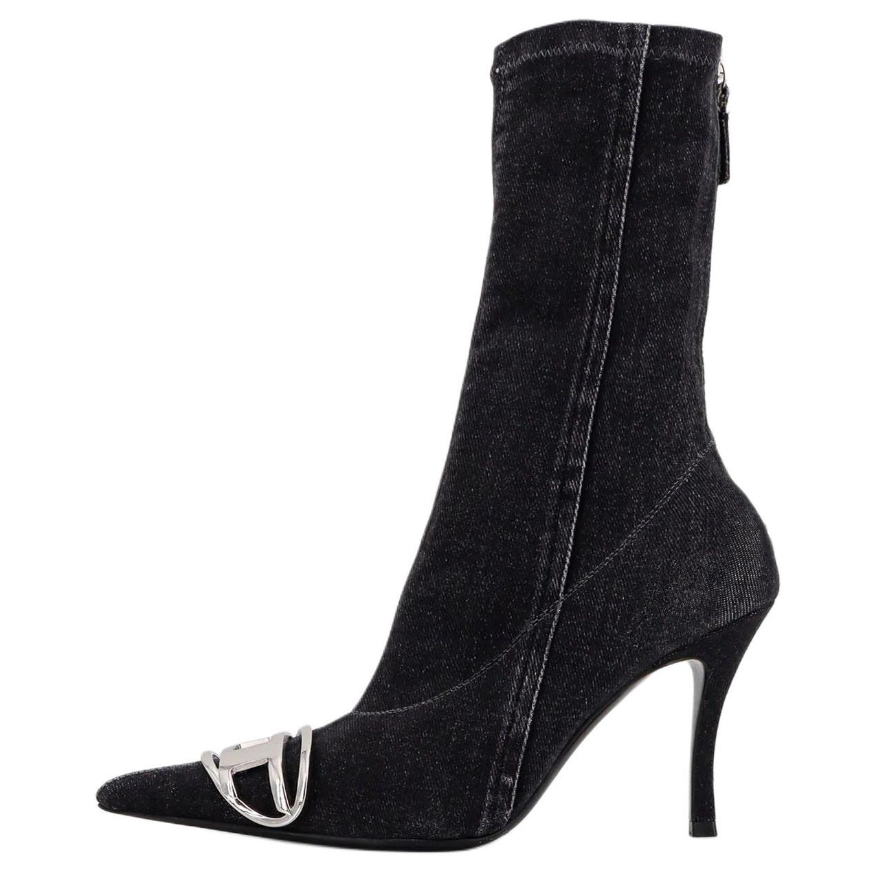 Женские сапоги D Venus с острым носком DIESEL, Black