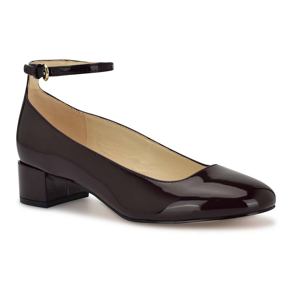 

Женские модельные туфли Nine West Amaize на блочном каблуке с ремешком на щиколотке, цвет Dark Red Patent