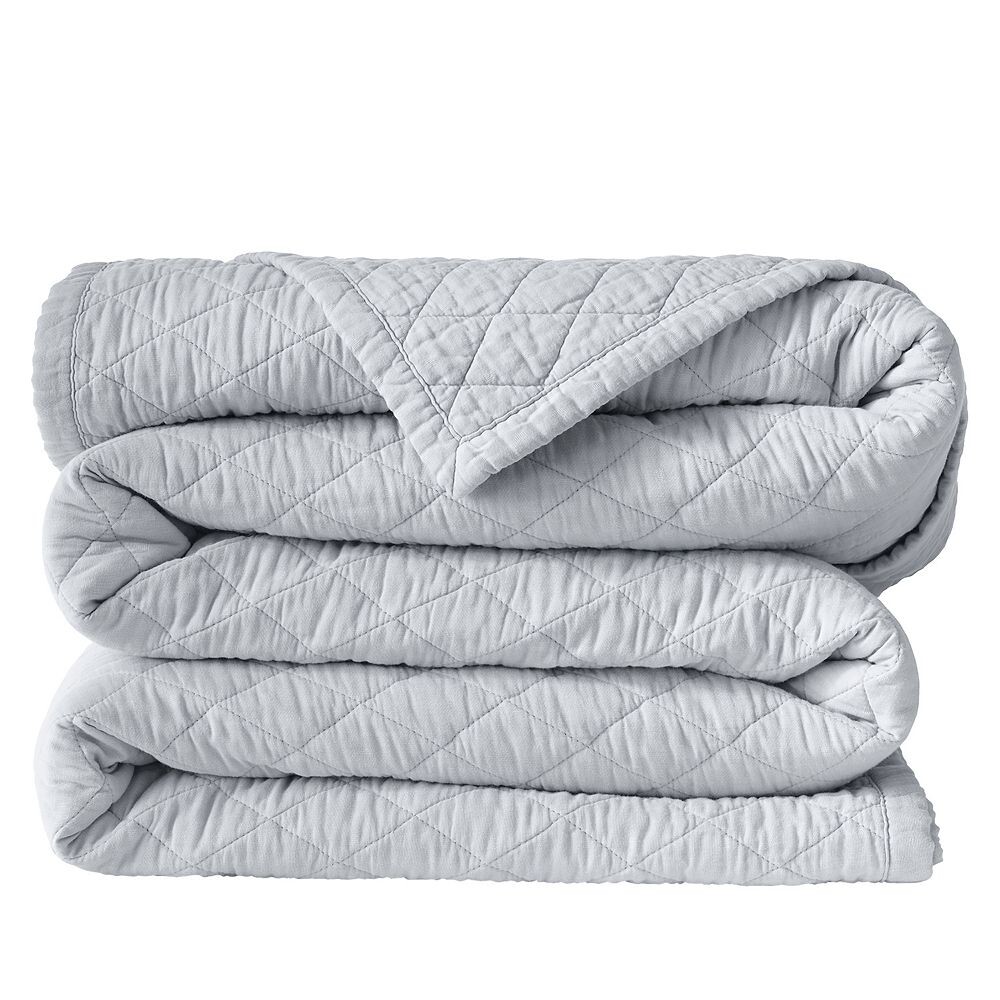

Одеяло с двойной вуалью Lands' End Solid Diamond, цвет Shale Gray