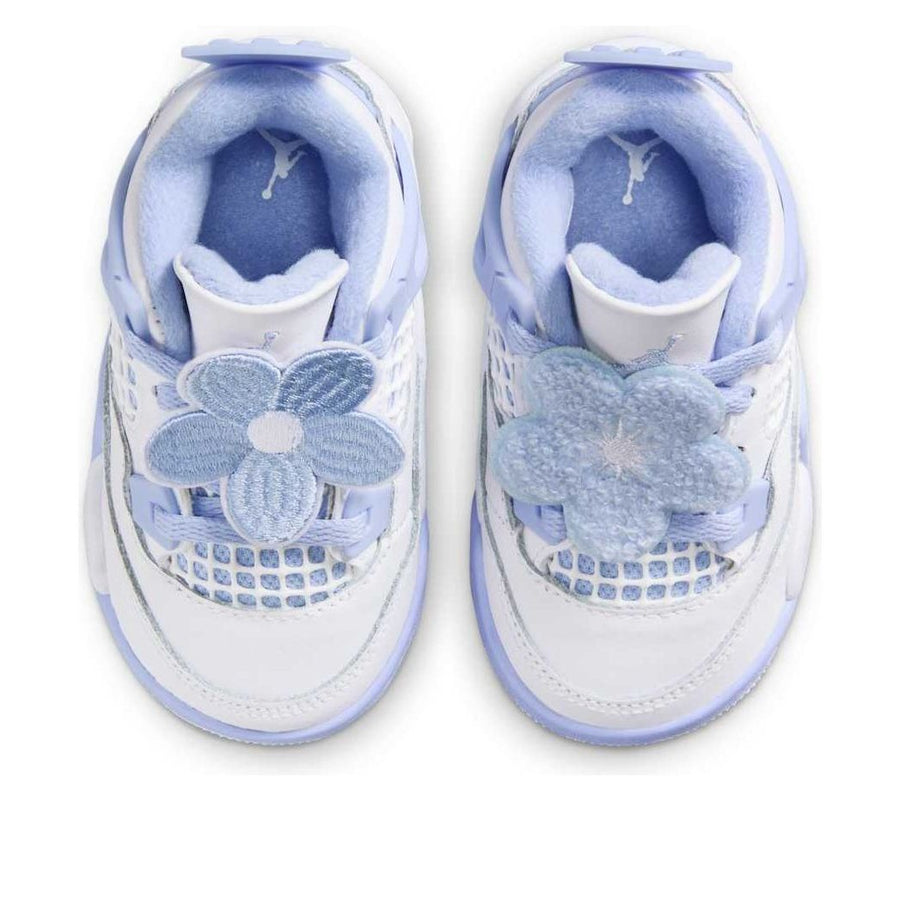 Кроссовки (TD) Air Jordan 4 Retro 'Forget Me Not', белый — фото 4