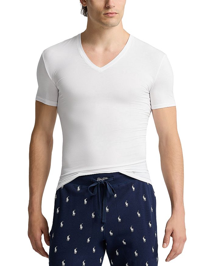 

Футболка Perfect Flex с V-образным вырезом, 2 шт. в упаковке Polo Ralph Lauren, белый