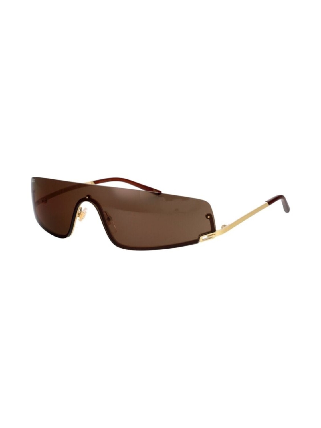 Gucci Eyewear солнцезащитные очки с защитной оправой, коричневый — фото 2