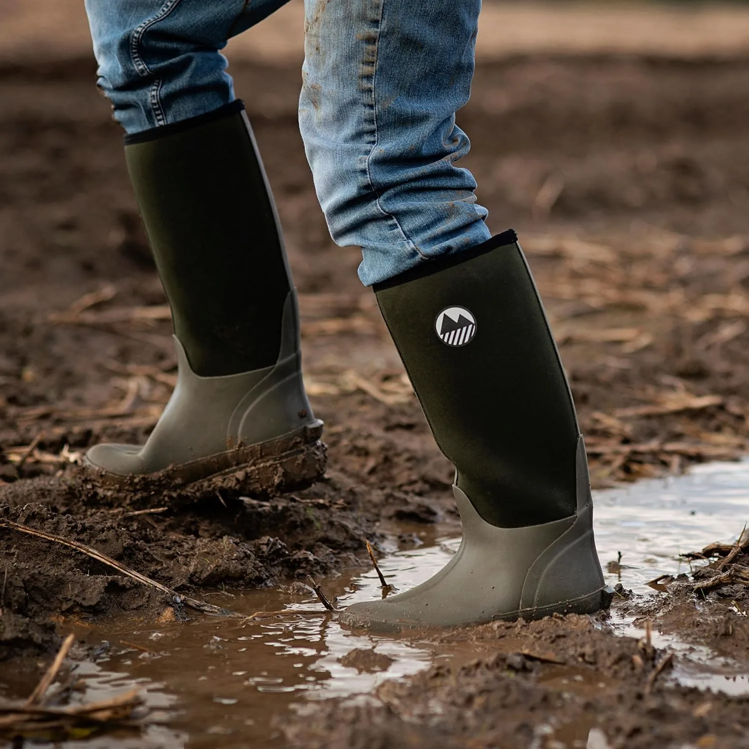 Мужские резиновые сапоги Lakeland Active Rydal из неопрена, зеленый — фото 2