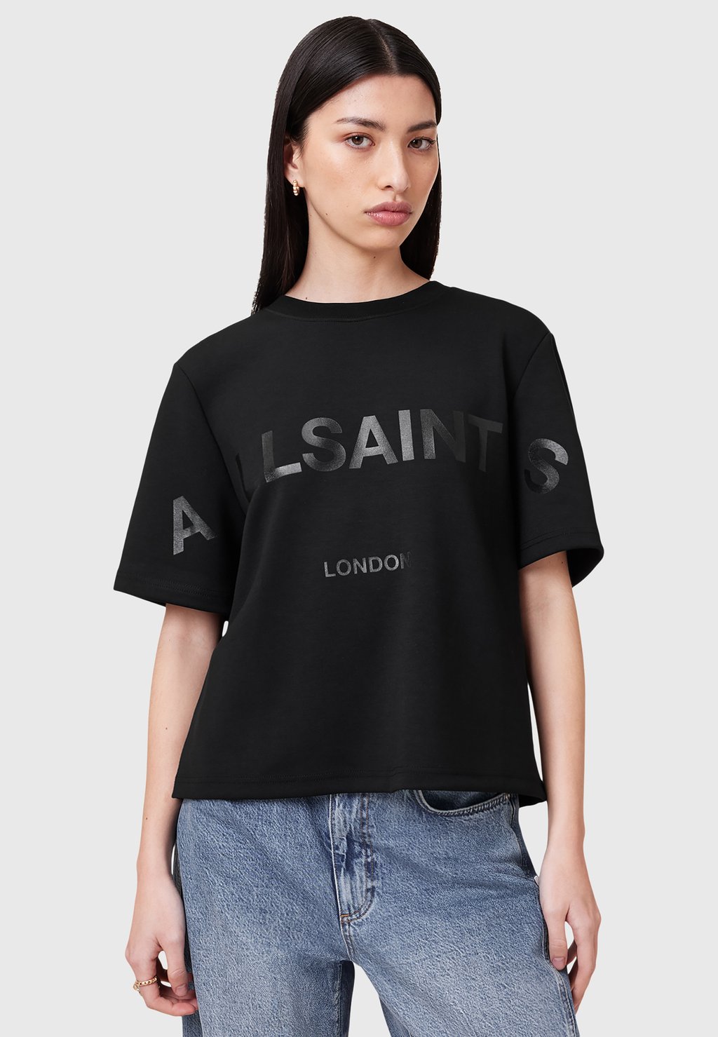 

Футболка с принтом LINI BIGGY AllSaints, черный