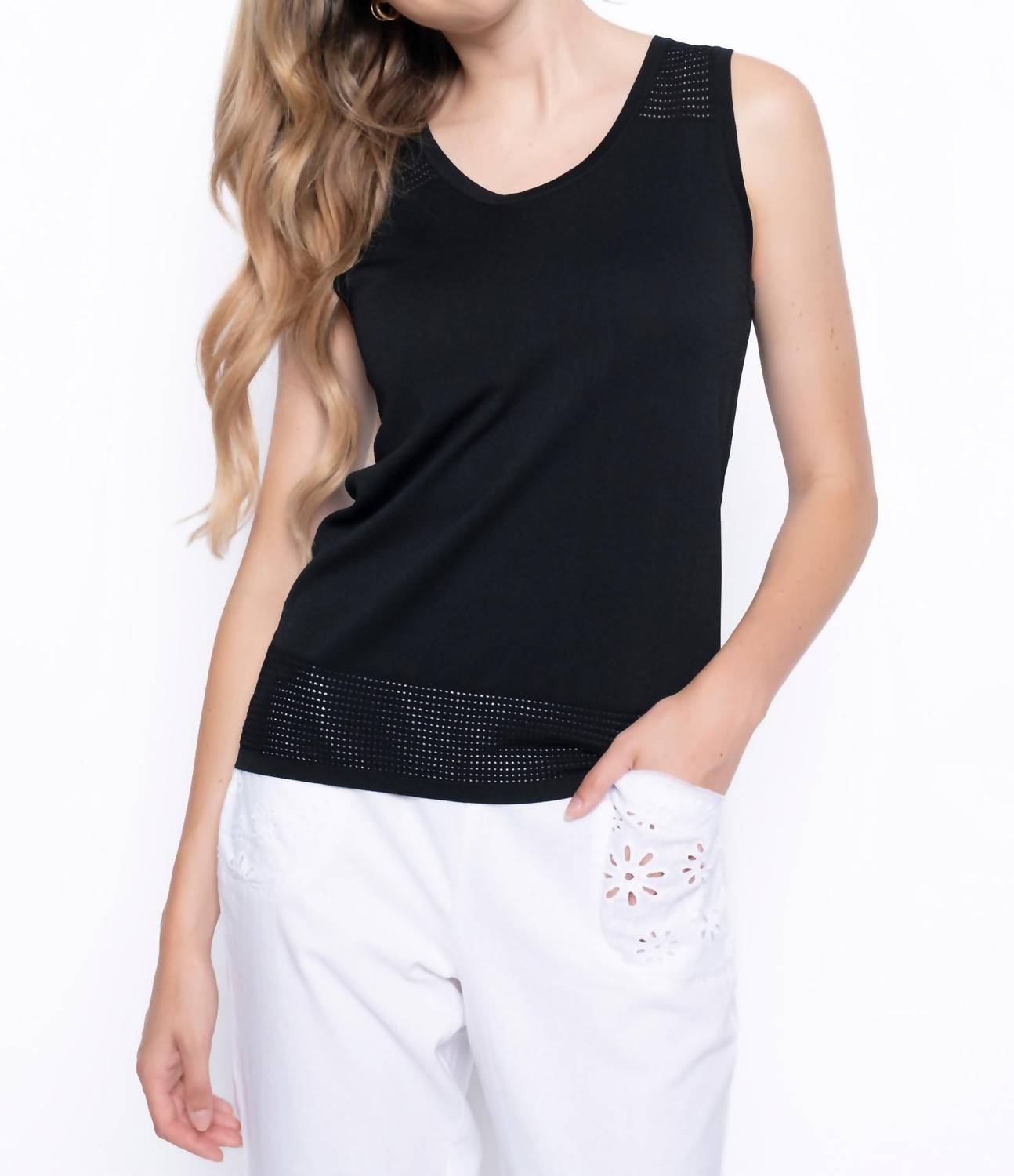 

Вязаная майка черного цвета Picadilly, черный