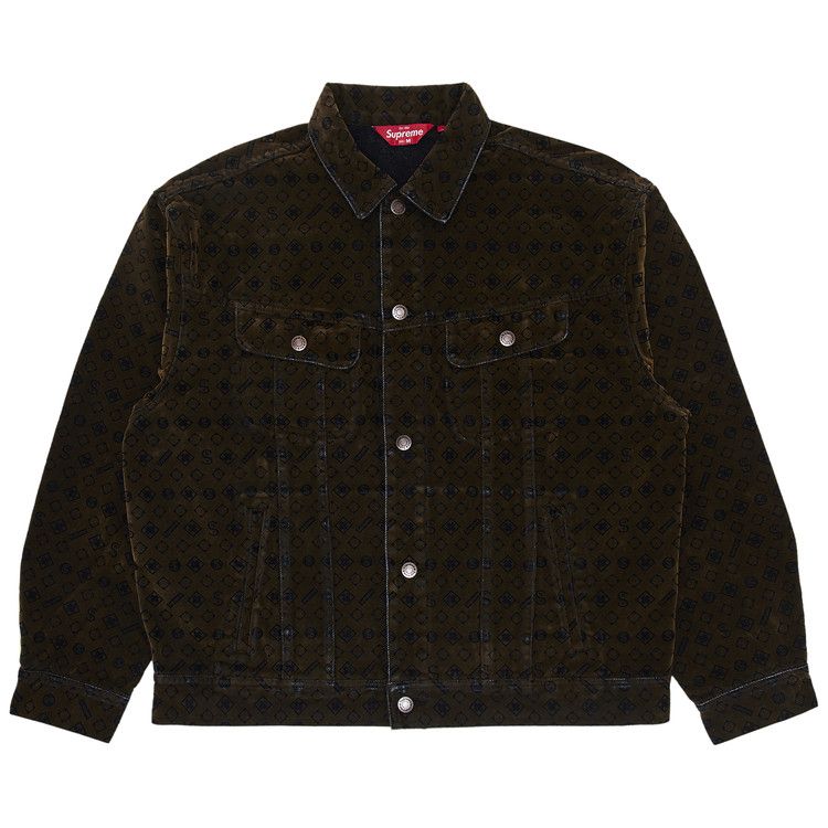 

Куртка Supreme Flocked Denim Trucker Jacket, Black