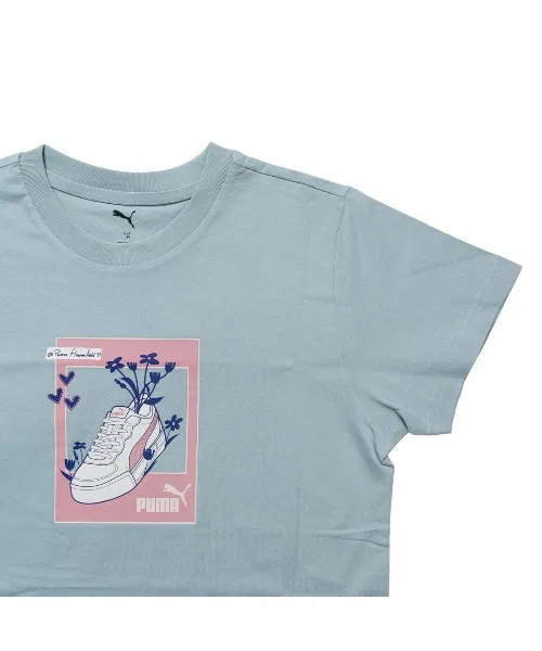 Детская футболка PUMA GRAPHIC с принтом, сапфирово-синяя — фото 4