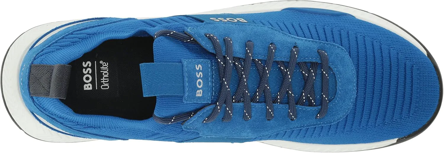 Мужские кроссовки BOSS с сетчатой смесью, синий — фото 2