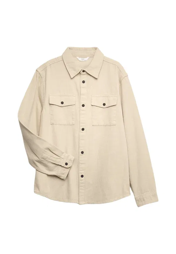 Рубашка Marks & Spencer Pure, бежевый