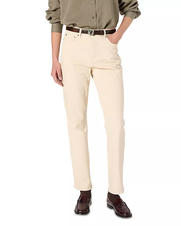 

Джинсы Carmen с высокой посадкой и прямым кроем, натуральный оттенок Gerard Darel, белый