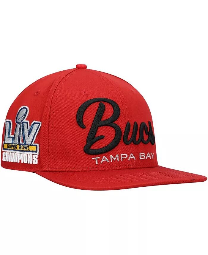 

Мужская красная бейсболка Snapback Tampa Bay Buccaneers LV Super Bowl Champions с надписью и надписью Pro Standard
