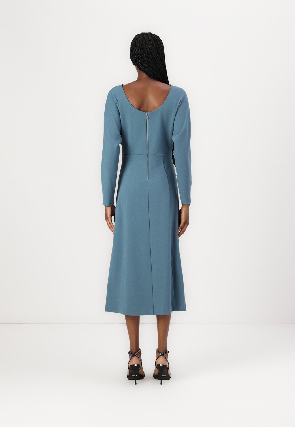 

Коктейльное платье / Вечернее платье MIDI DRESS Calvin Klein, сине-серый