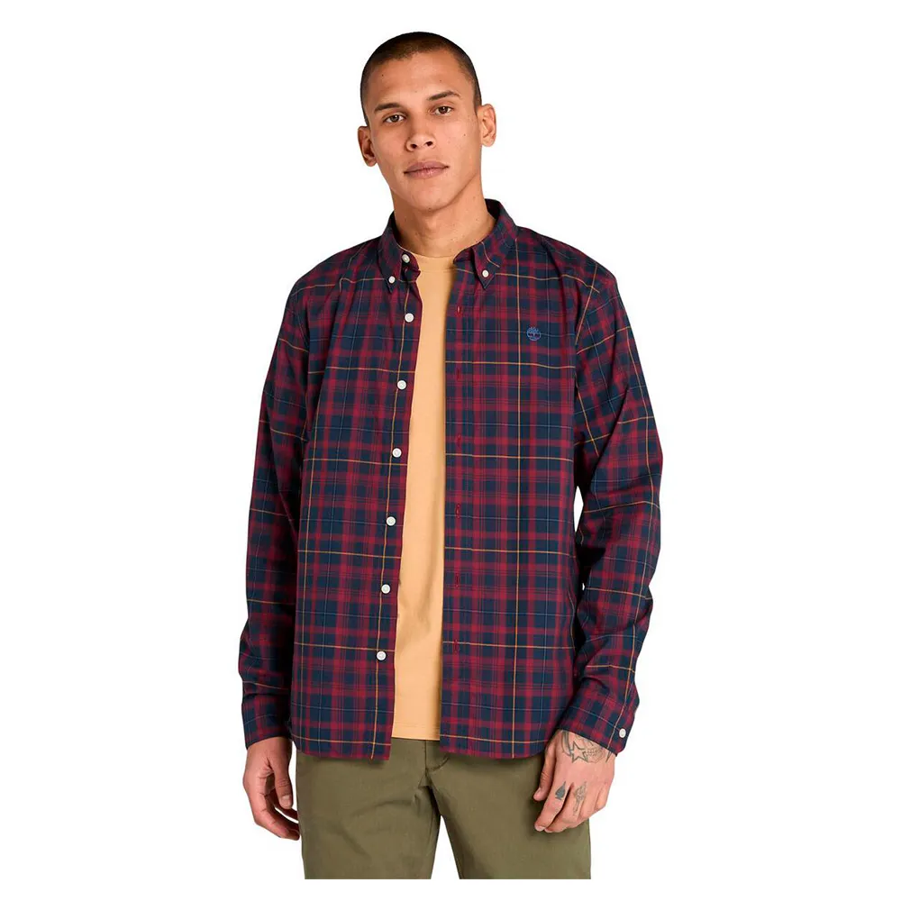 

Рубашка с длинным рукавом Timberland Stretch Poplin Check, синий