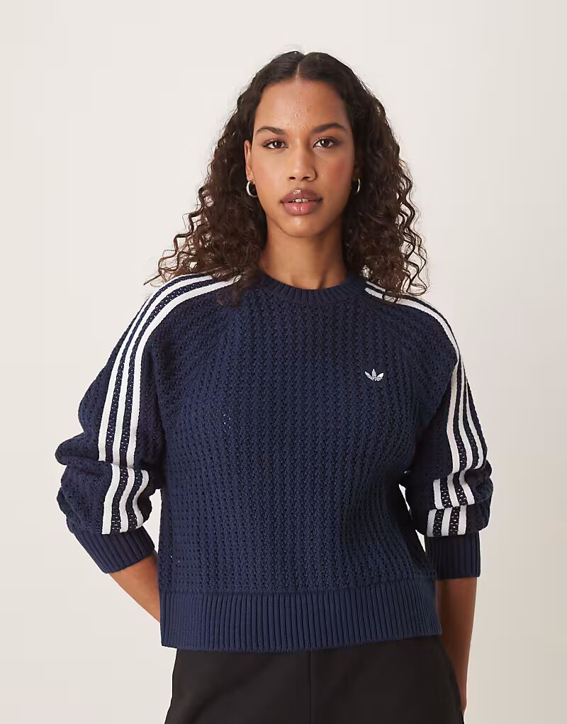 

Трикотажная толстовка Adidas Originals Adicolor темно-синего цвета