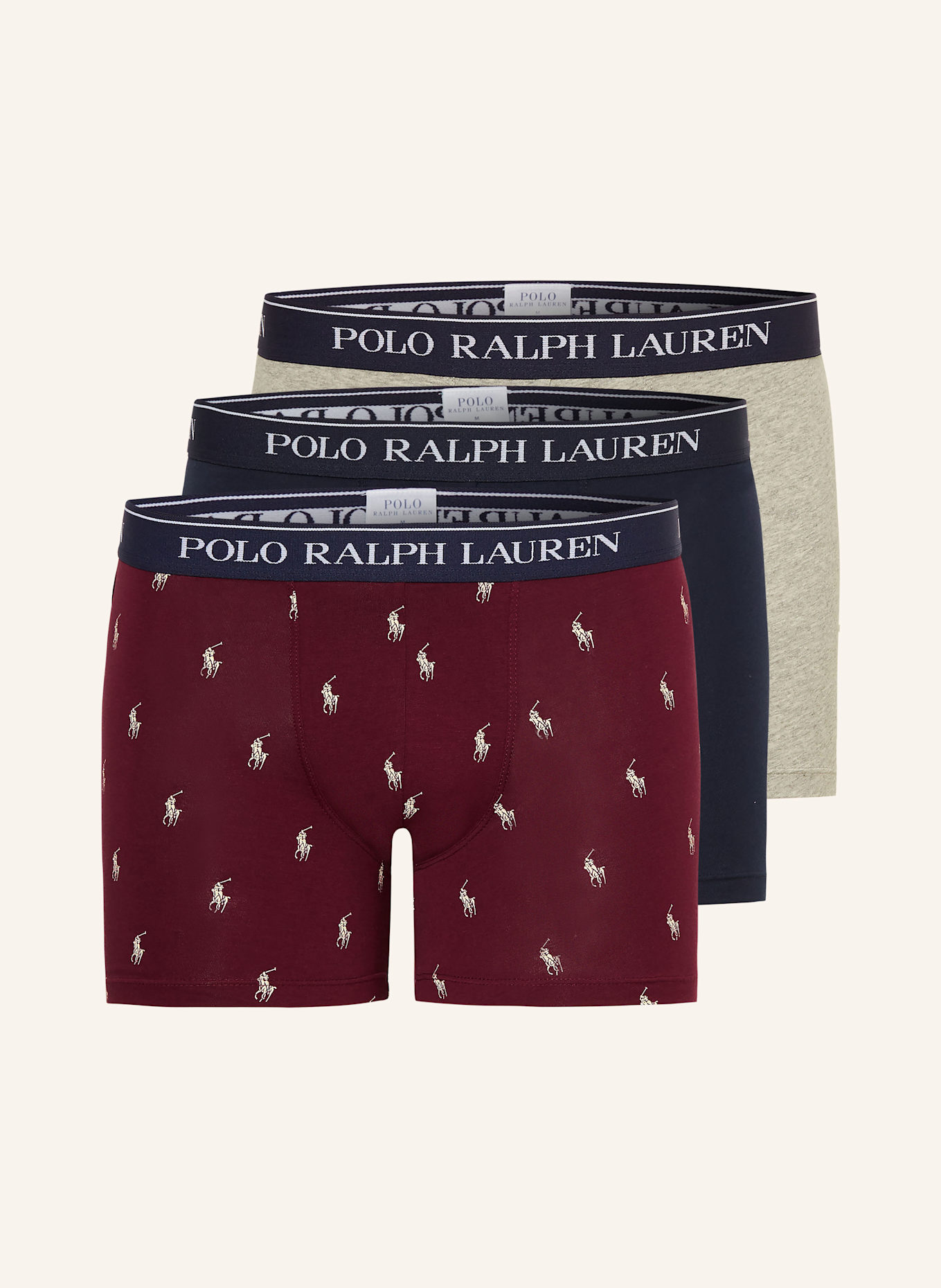 

Комплект из 3 боксеров POLO RALPH LAUREN, цвет DUNKELROT/DUNKELBLAU/HELLGRAU