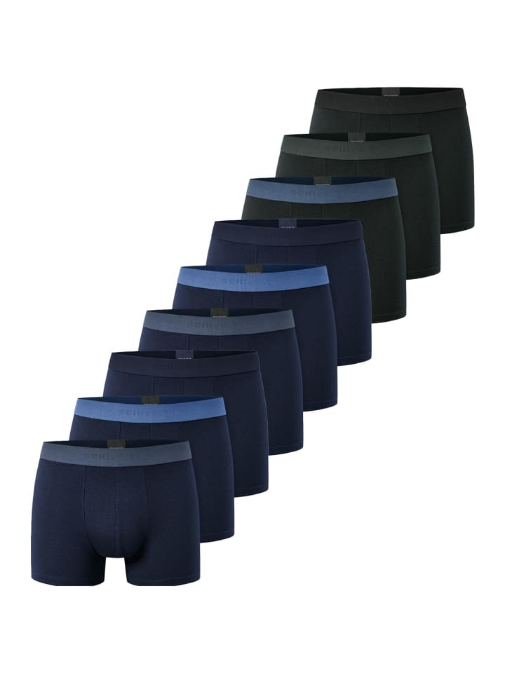 

Schiesser Ретро шорты/брюки из хлопка 95/5 темно-синего/черного цвета