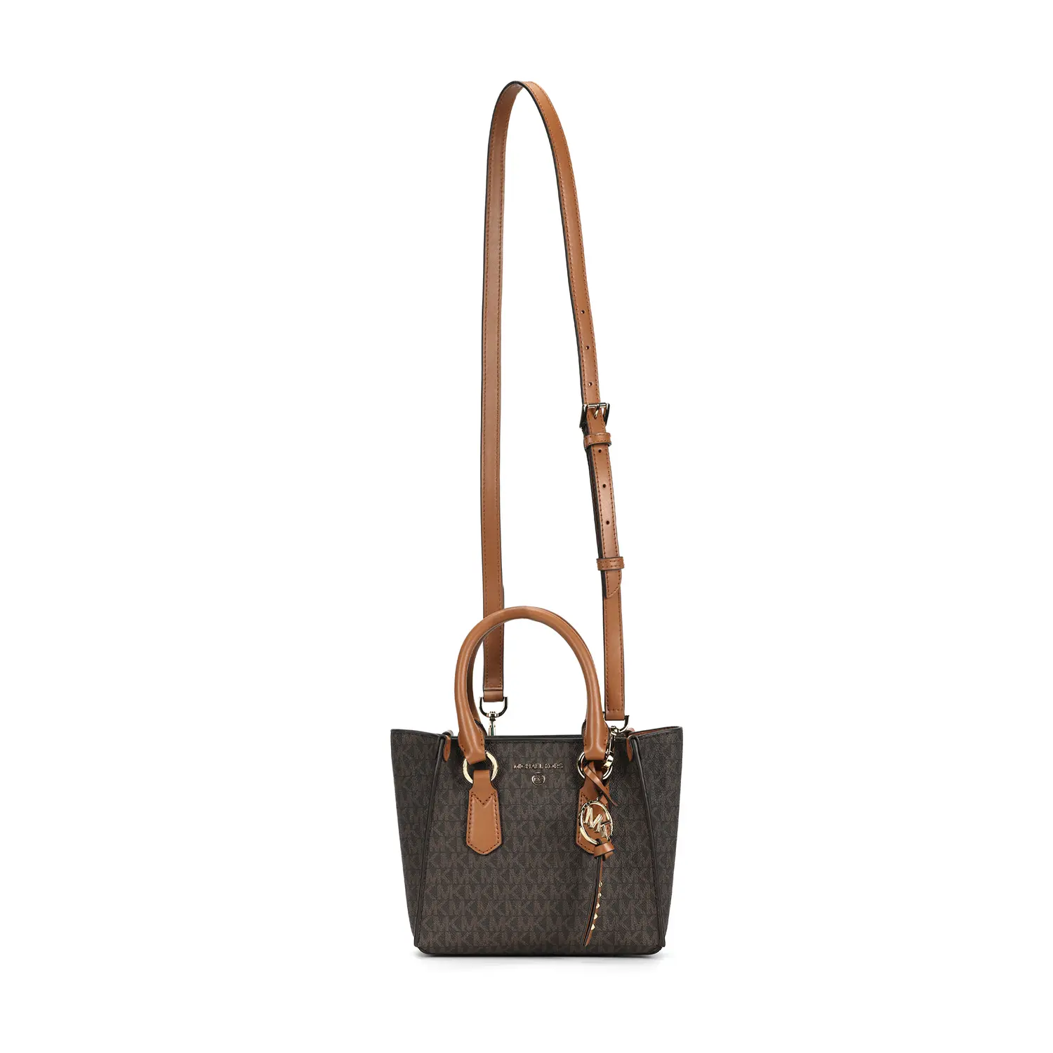 

MICHAEL KORS Сумка через плечо малая из крашеного холста Крис коричневый желудь