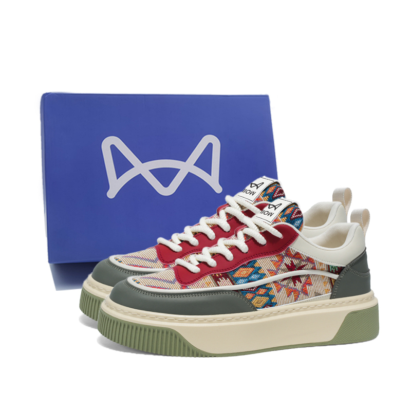 

MIIOW Абразивостойкие мужские скейтерские кеды лоу-топ Green Box, цвет Green Box