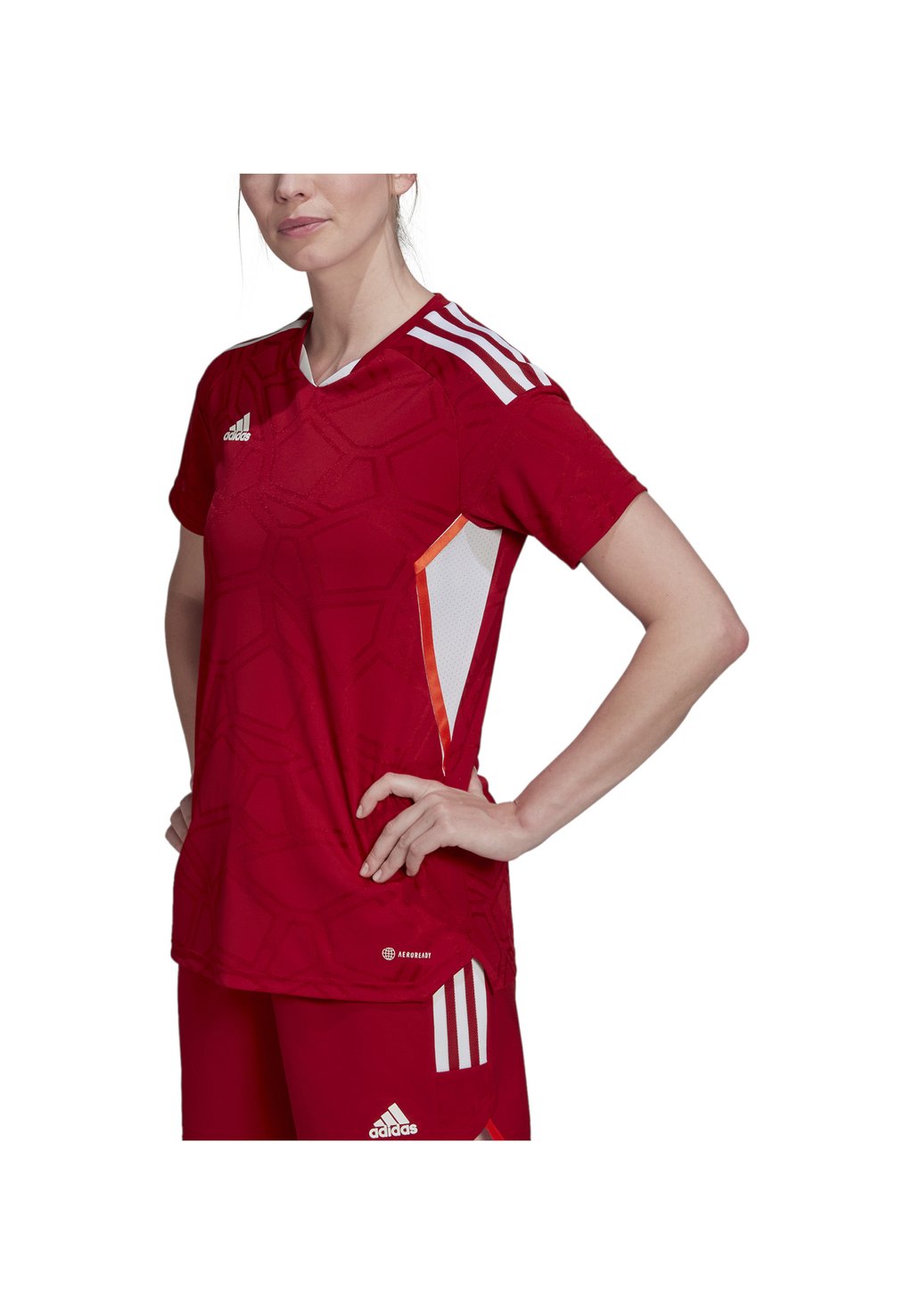 

Принт на футболке Condivo Match Day adidas Performance, красный и белый