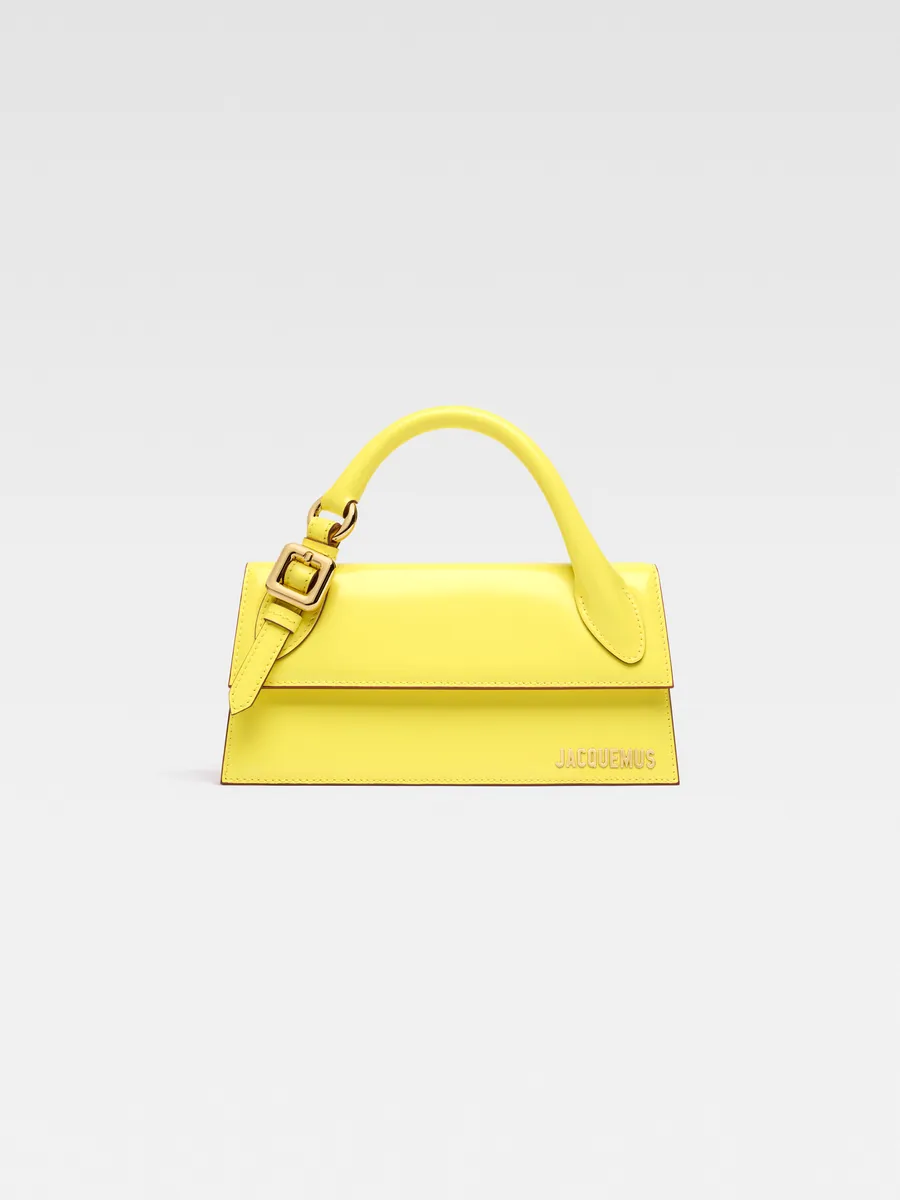 

Длинная фирменная сумка с пряжкой букле Le Chiquito Jacquemus, желтый