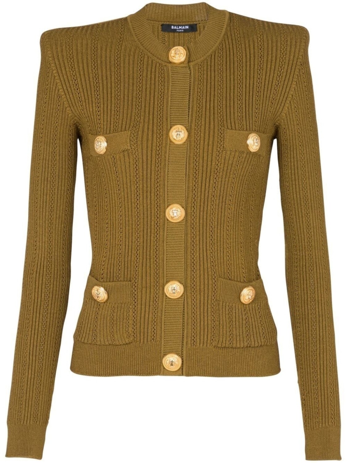 

Balmain button-front knitted top, золотой