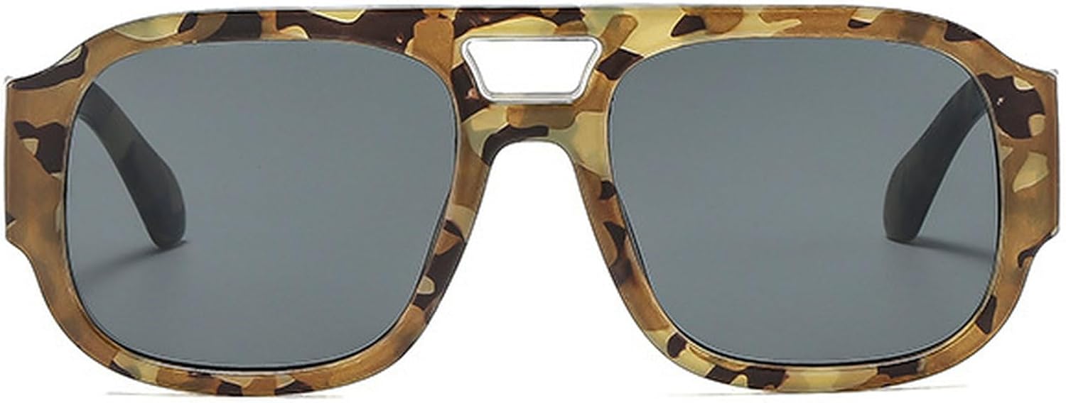 

Мужские солнцезащитные очки в стиле ретро с двойной перемычкой, квадратной формы, зеленые и оранжевые оттенки, защита от ультрафиолета UV400; женские солнцезащитные очки в стиле панк с градиентным переходом mincl, C3