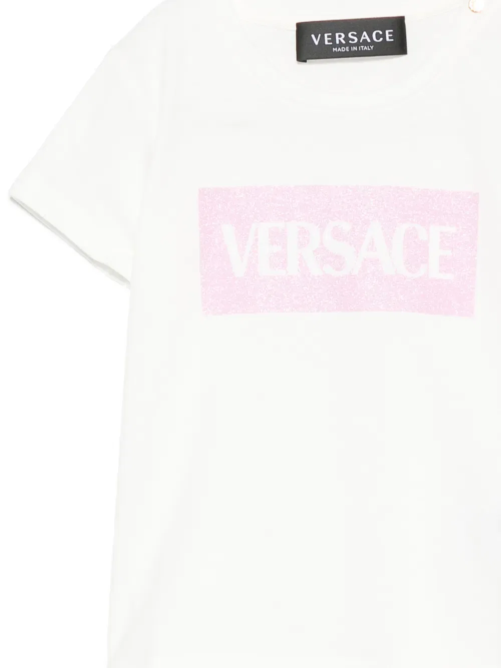 Футболка с логотипом и надписью Versace Kids, белый — фото 3