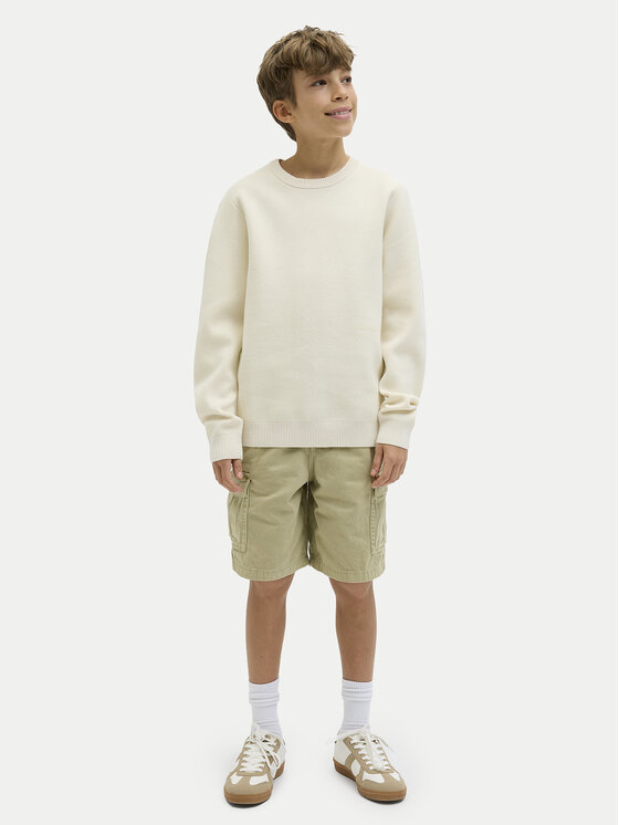 Шорты свободного кроя из ткани Karl 12269498 Jack&Jones Junior, бежевый — фото 2