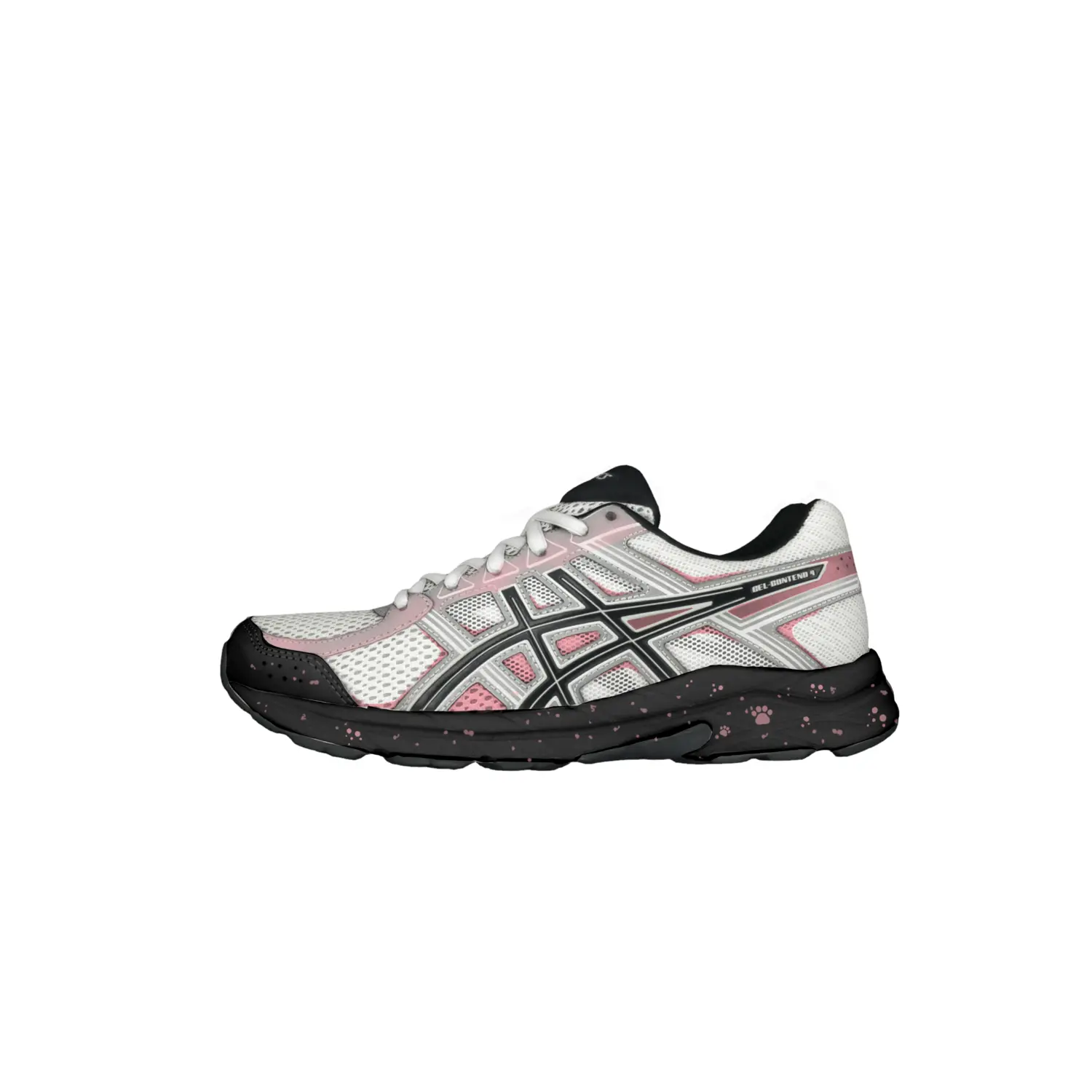 

ASICS Мужские кроссовки Gel Contend 4 для города с амортизацией, износостойкие низкие повседневные black pink