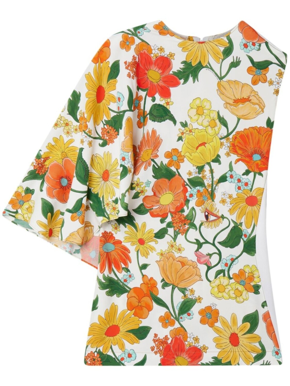 

Stella McCartney топ на одно плечо с принтом Lady Garden, оранжевый