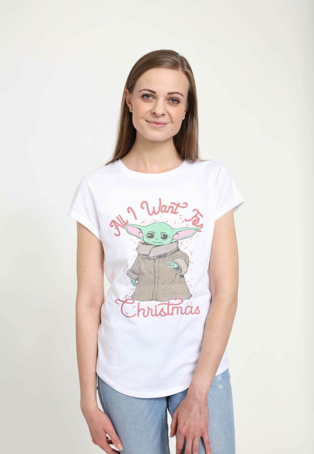 

Футболка с принтом STAR WARS: MANDALORIAN CHRISTMAS CHILD Henry Tiger, белый