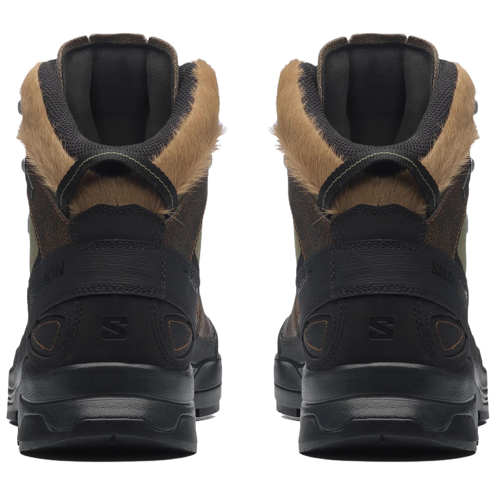 X ALP амортизация, Waterproof и дышащие высокие горные ботинки Unisex коричневый SALOMON, коричневый/зеленый — фото 4